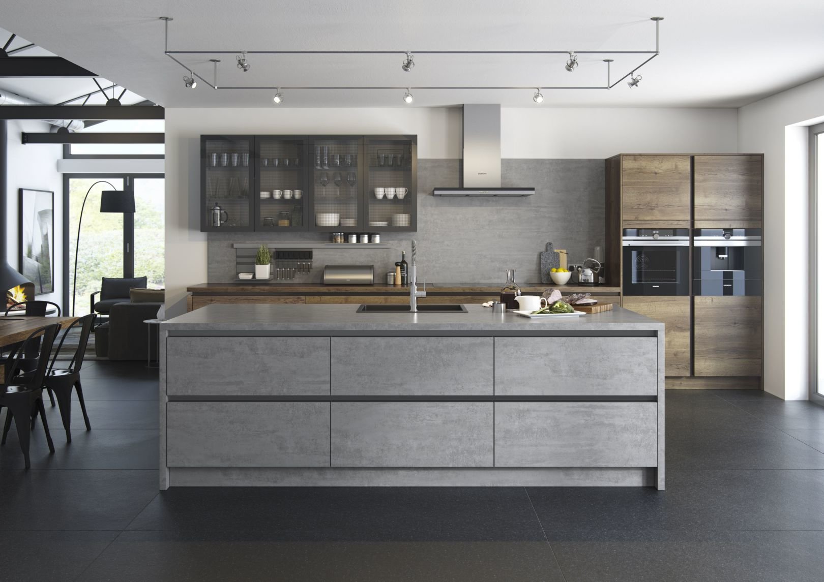 Futura Concrete And Tobacco Oak