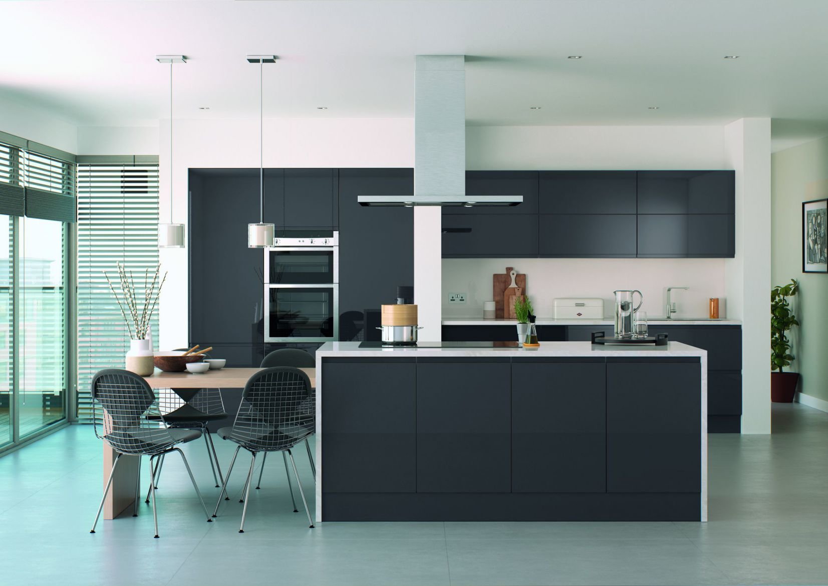 Handleless Anthracite Gloss