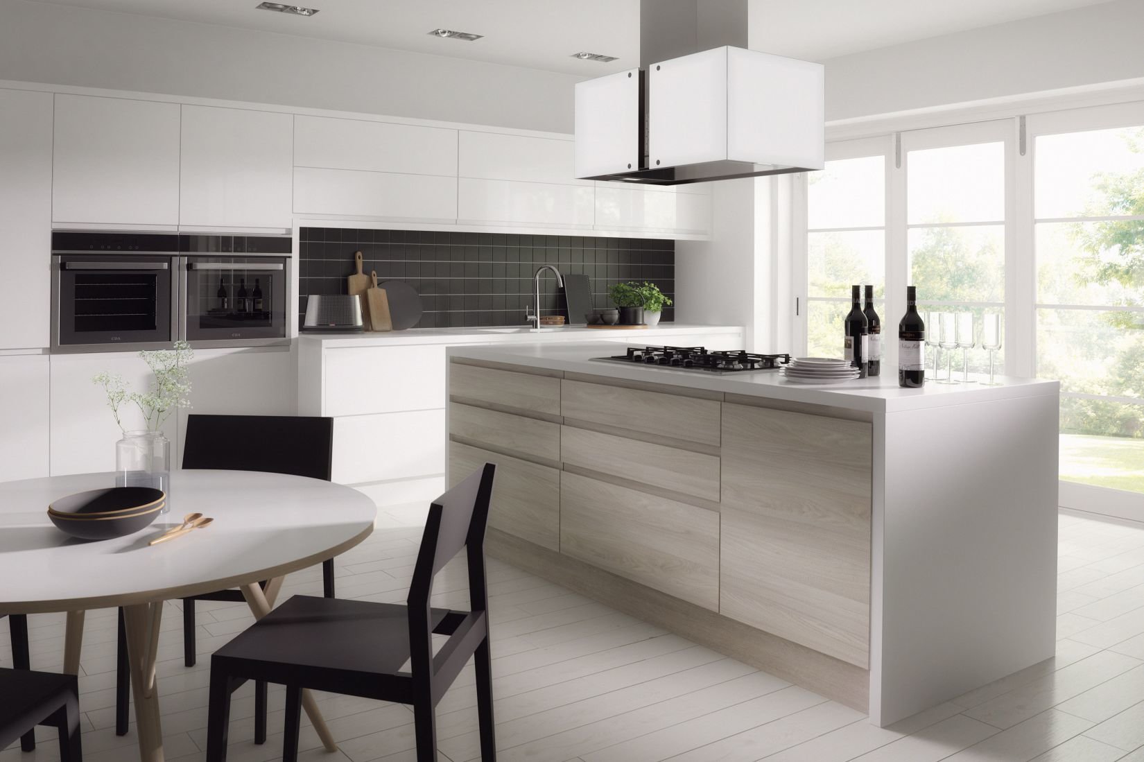 Handleless Pearl And Handleless White Gloss